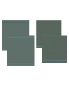 DDDDD keukenset  Akira groen 6x keukendoek 50x55 cm en 6x theedoek 60x65 cm