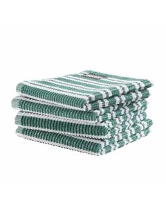 DDDDD vaatdoek 30 x 30 Gestreept groen  per 4 stuks 