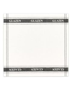 Keukendoek, Glazendoek  Glazen zwart  wit  DDDDD