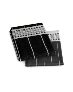 DDDDD keukenset  Jules kleur  anthracite grijs keukendoek 6 stuks en theedoek 6 stuks 