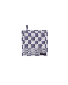 Pompdoek geruite pannenlap inde kleur blauw, barbeque DDDDD 2 stuks 