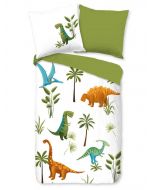 Dekbedovertrek Dinosaurus 140x200/220 incl sloop 60x70
